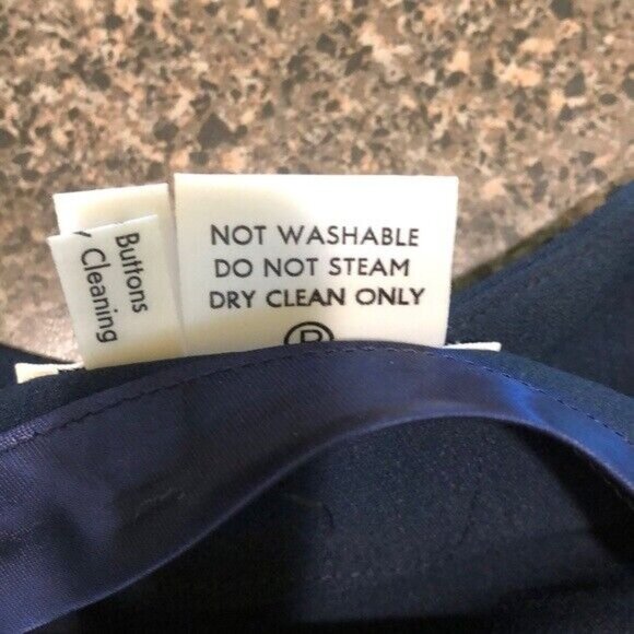 Vintage Ben de Lisi Pant Suit Blue Blazer Wide Leg Trousers Pants Size 8 - Picture 7 of 8